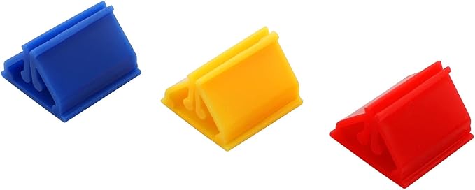 TAODAN 36PCS Plastic Game Card Stands, Game Board Tags, Game Card Racks, DIY Board Games Stand for Game Party Favor (6 Each of Red, Blue, Yellow, Green, Black, and White)