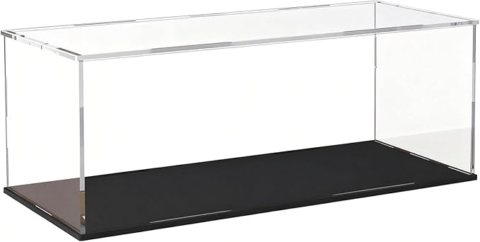 Acrylic Display Case, Clear Acrylic Display Box with Matte Base, Dustproof Collectible Storage Cases, DIY Easy Assembly Showcase for 1: 24 Car Models, Collectibles, 10 x 5 x 5 inch