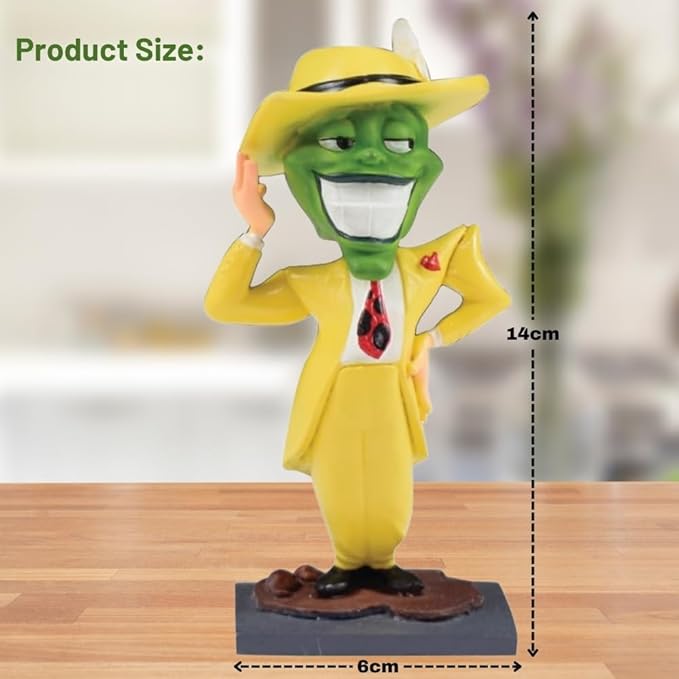 The mask Bobblehead Table Top Figure, 14 cm Tall, Perfect for Desk, Home, Office and car,for 15+ Years Age.