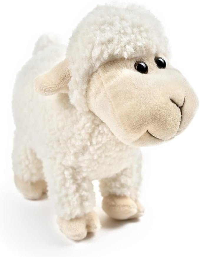 Tiny Heart Sheep Stuffed Animal, Plush Toy, Soft Lamb Kids Boys & Girls Birthday Gift, White Lamb Toys (Standing)
