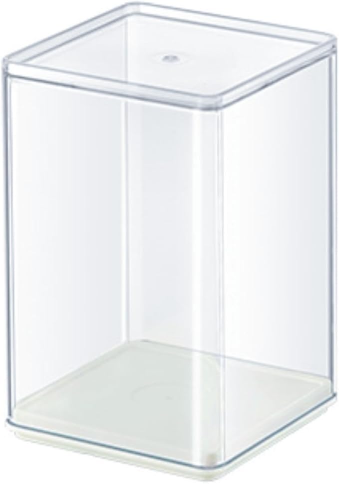Clear Figure Display Case 3x3x4.5 inch Small Acrylic Figurine Storage Box Showcase for Collectibles Minifigure Mini Dolls Toys Organizer