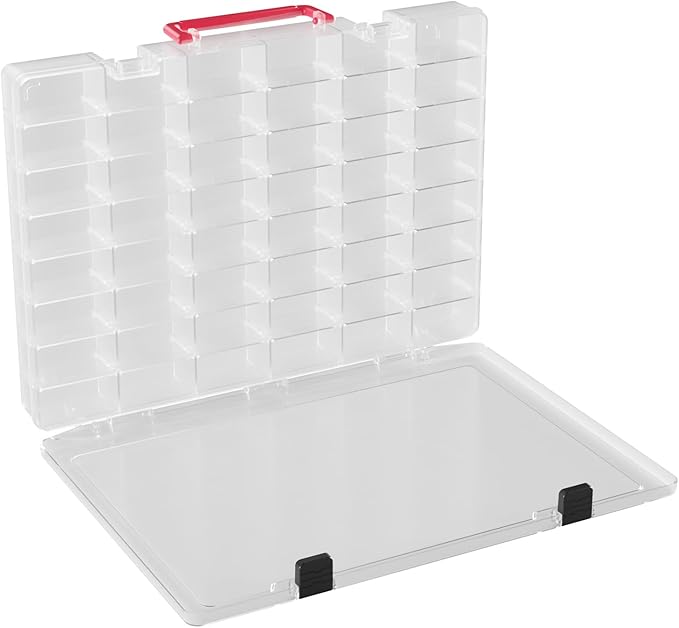 Mini Toy Organizer Box – 48 Compartment Storage Case for Mini Brands, LOL Dolls, Shopkins & Calico Critters – Kids Collectible Container for Small Toys