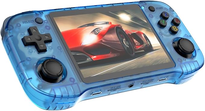 R46H Retro Handheld Game Console - Over 15000 Classic Games, 4.2- Inch IPS Screen, Over 10+Emulators, Rechargeable Portable Pocket Game Console，ChristmasGift (64G Blue)