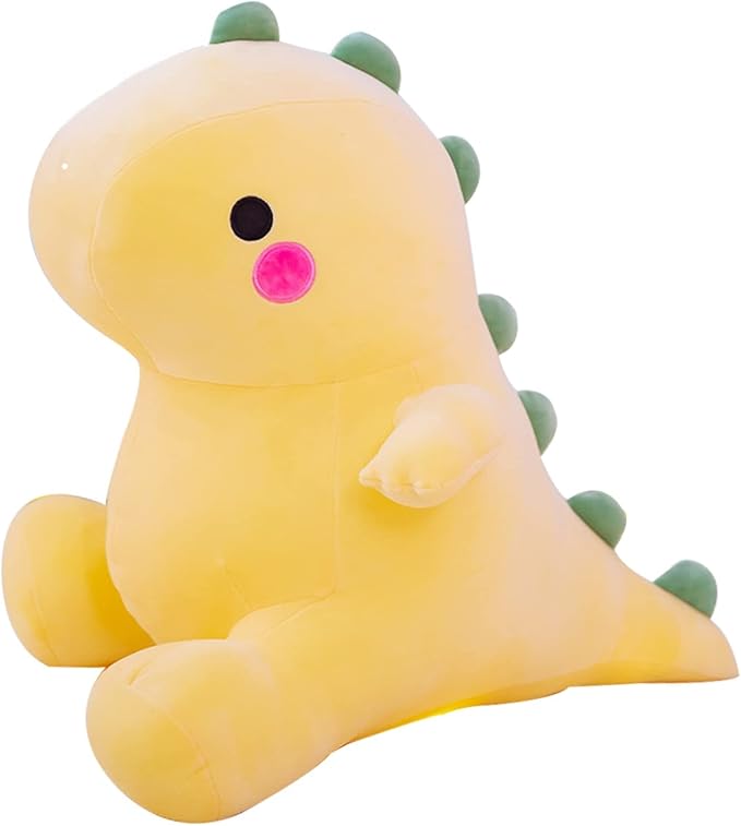 Cute Dinosaur Plush Toys Fat Dinosaur Stuffed Animals Toys Dolls Dinosaur Plush Toy Soft Stuffed Animal Dino Plushies Doll Cute Birthday Gifts for Kids Girls Boys (Yellow,19in)