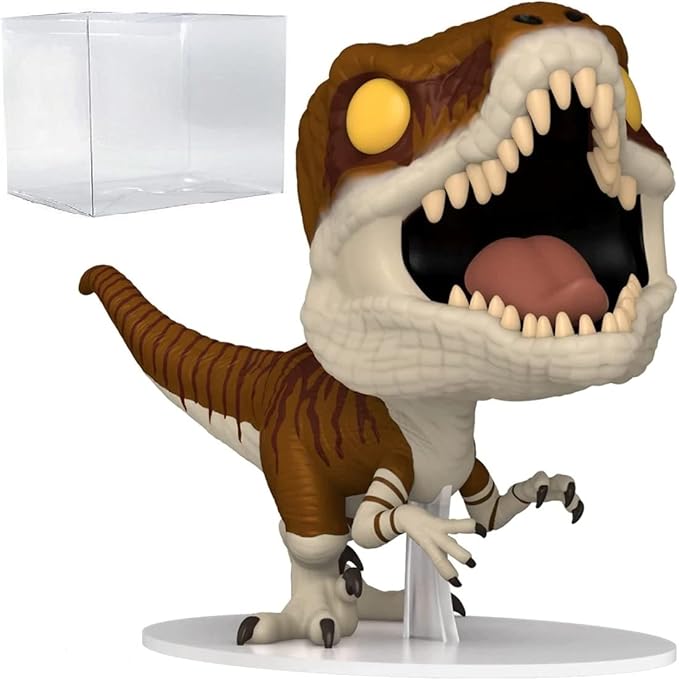POP Jurassic World Dominion - Atrociraptor (Tiger) #1218 Specialty Series Funko Vinyl Figure (Bundled with Compatible Box Protector Case), Multicolor, 3.75 inches