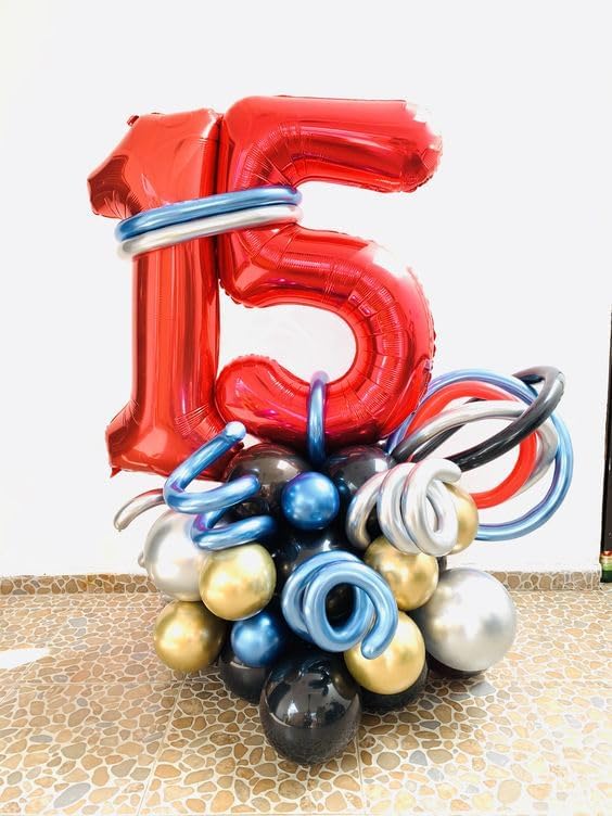 Red Number 20 Balloon 40 inch, 20 Number Balloons, 20th Red Birthday Decorations, 20 Year Old Girls Boys Party Supplies