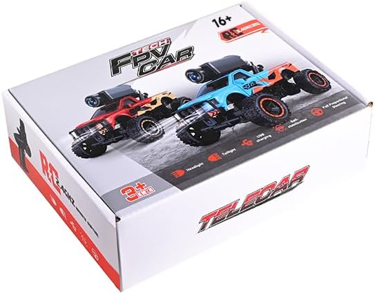 WL 1/64 Scale APP Auto-Pairing Full-Proportional FPV Mini RC Truck Model with Camera (Remote Controller Included/RTR)