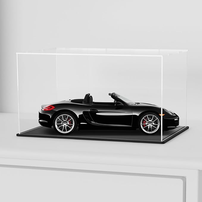 Acrylic Display Case for Showcase, Clear Long Acrylic Box for Displaying 1:24 and 1:32 Diecast Car Models, Collectibles, Figures and Arts