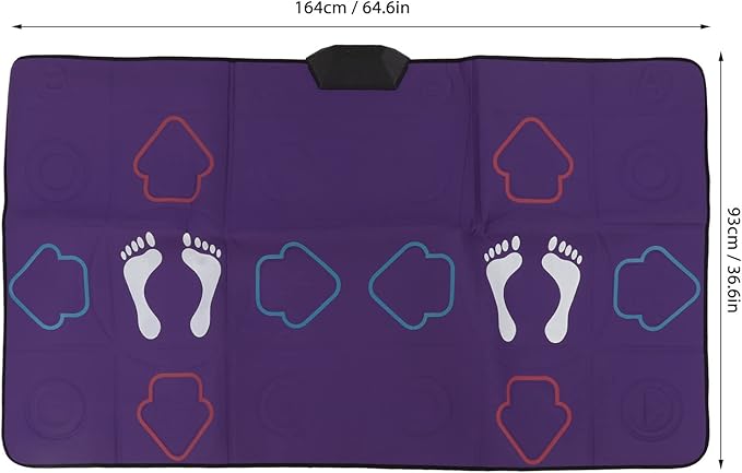 flexman Dance Mat for Kids and Adults, Double User TV Wirelessly Dance Mat with HD AR Camera 2 Remote Control, Musical Electronic Non Slip Dancing Step Pad for Home Gyms
