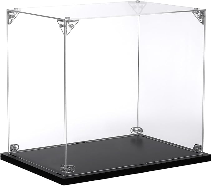 MECCANIXITY Acrylic Display Case, 10x6x8 Inches Clear Display Box Assemble Dustproof Display Box Storage Organizer for Collectibles Action Figures