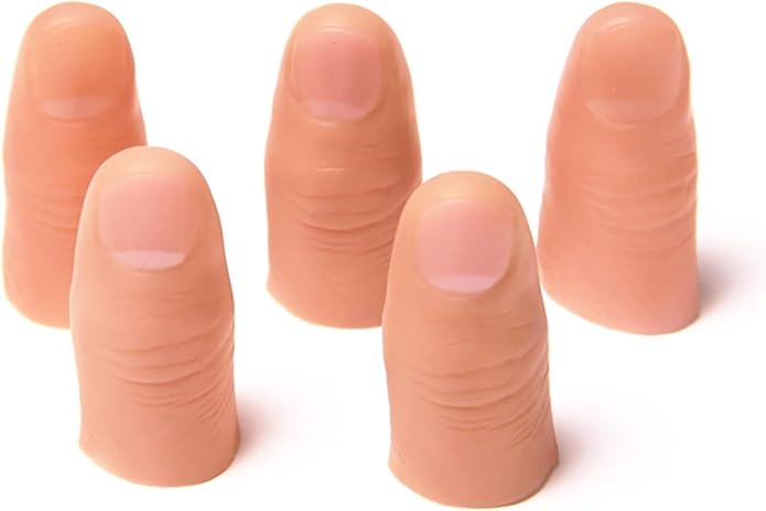 10Pcs Thumb Tip Magic Tricks,Disappearing Silk Fake Thumb Tip Magic,Fake Thumb Tip Vanish Magic,Trick Gimmick Magician Accessory, Close up Illusions Making Objects Appear,Disappear,Novelty Gag Toys