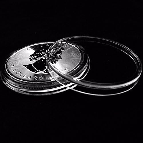 38mm Direct Fit Capsules for Large Silver Dollars including Morgan, Peac,e and Eisenhower (Ike) Dollars - Pack of 50