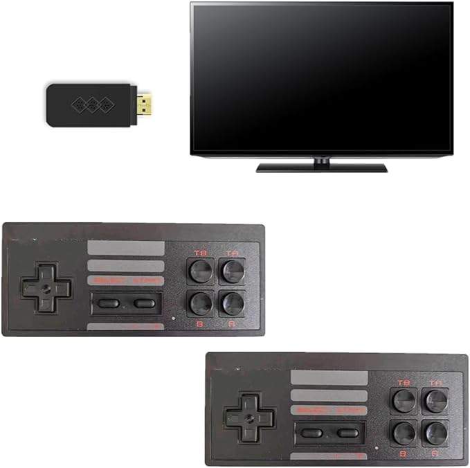 Extreme Mini Retro Game Box with 2 Wireless Controllers, Plug and Play TV Gaming System, Nostalgia Gift for Family Game Night, Ideal for Teens and Adults