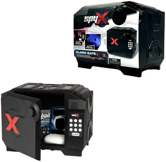 SpyX / Alarm Safe. Top-Secret Gadget for Spy Kids to Protect Your Valuables! Key in Your Secret Code Or Password. Alarm Sounds If Someone Tries to Break in. Stealth Toy Locker for Young Agents!