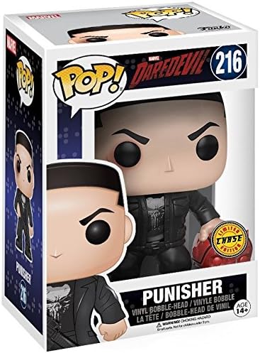 Funko Pop! Marvel: Netflix Daredevil - Punisher Chase Variant Limited Edition Vinyl Figure (Bundled with Pop Box Protector Case)