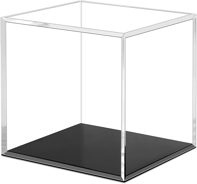 Clear Acrylic Boxes for Collectibles Display Removable Clear Display Case Small Display Case Dustproof Protection for Jewelry Candy Mini Gift Toys , 3x3x3 Inch