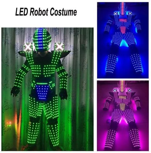 LED Robot Costume Suit Illuminated Party Dance RGB Luminous Armor Bar Light Show Dance LED Night Lights Clothing