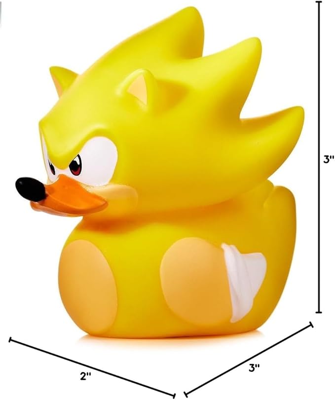 TUBBZ Mini Super Sonic Collectible Vinyl Rubber Duck Figure - Official Sonic The Hedgehog Merchandise - Kids TV, Movies & Video Games