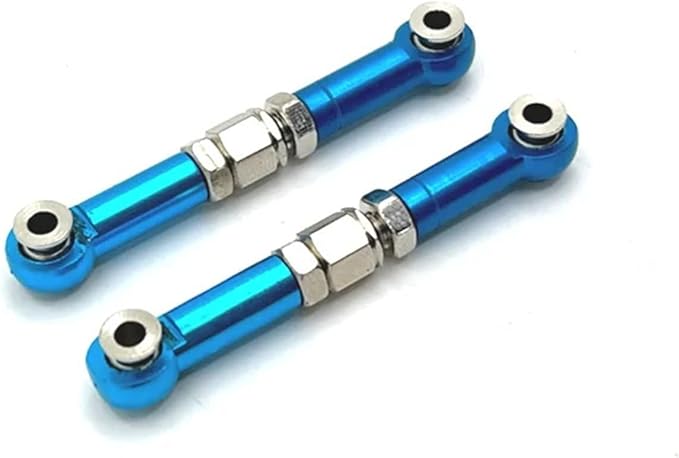Remote Control Car Accessories Fit for MJX H6 16207 16208 16209 16210 RC Car Parts Metal Upgrading and Modification Steering Rod(Sky Blue)