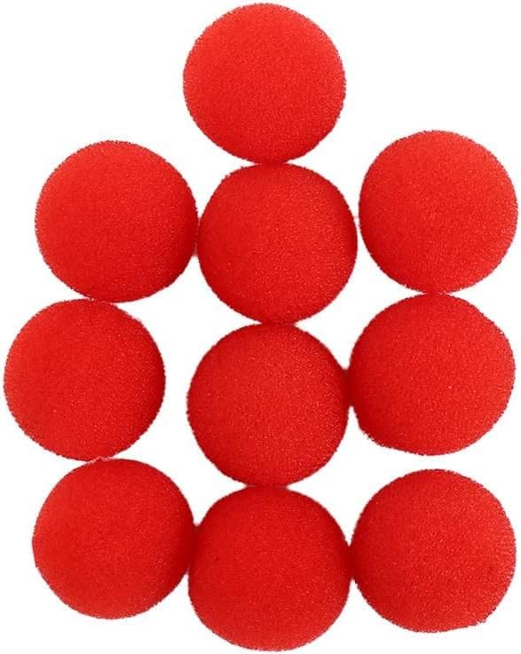 10 Pcs Red Sponge Balls Finger Sponge Ball Magic Ball Close-Up Magic Props Classical Comedy Trick Props Kits and Accessories Novelty and Gag (3.5cm)