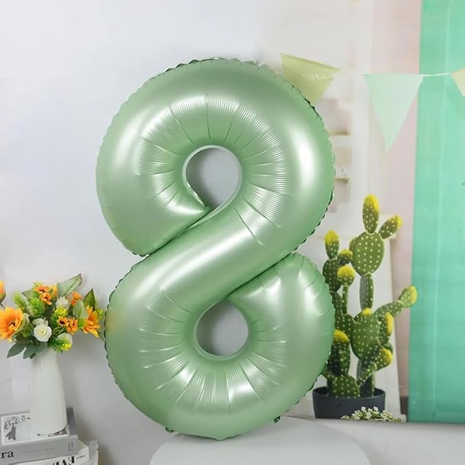 Numbers Balloon 3, 40 Inch Large Olive Green Balloon for Three Year Old Birthday Decor, 3 13 30 31 Birthday Party Decorations for Wedding Supplies
