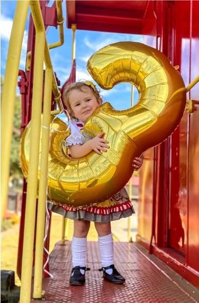 40 Inch Gold 3 Large Number Balloon, 3 13 23 30 33 Wednesday Golden Birthday Party Decorations, Number Three Foil Balloons for Anniversary Party Graduations Celebration Supplies