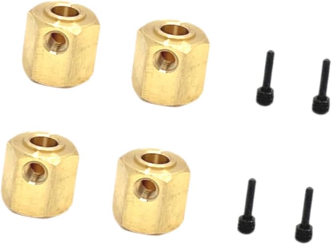 RC Car Wheel Hexes Remote Control Car Widened Combiner Remote Controlled Vehicles Accessories, Replacement Drive Adapter, 4x4 No Output Shaft
