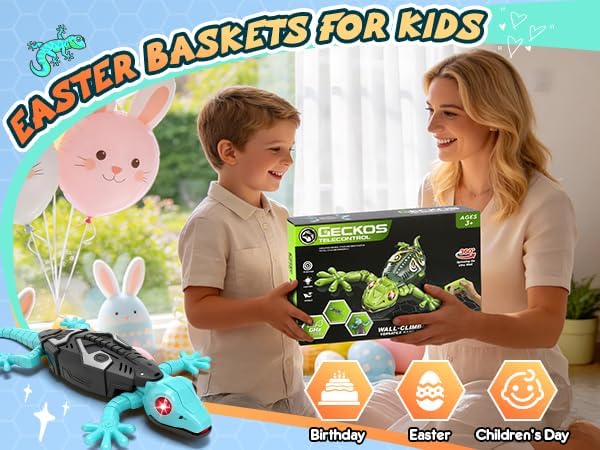 KETIEE RC Wall Crawler Gecko: Wall Climbing Lizard with Remote Control, Rechargeable Floor Ceiling Crawling Gecko, Lifelike Prank Toy Gifts for Boys Girls 3 4 5 6 7 8 9 10+ Year Old- Upgrade Low Noise