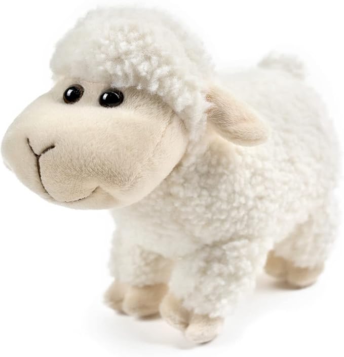 Tiny Heart Sheep Stuffed Animal Sheep Plush Toy Small Lamb Stuffed Animal Cute Super Soft Gift for Kids Boys and Girls Birthday Home Decor Cuddly White Little Lamb Toys (Standing)