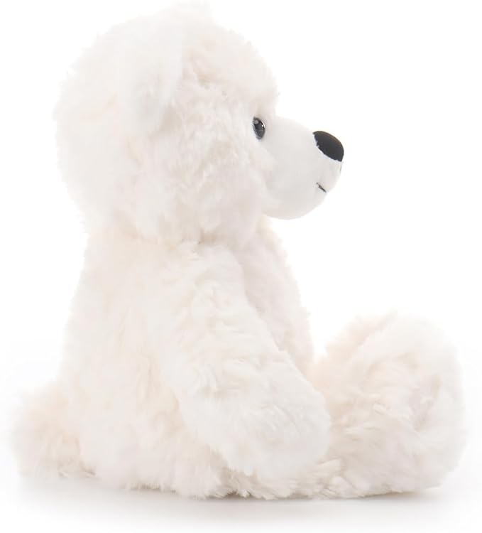 Apricot Lamb White Flower Bear Stuffed Animals for Kids, Soft Cute Plush Toys for Baby Girl and Boy, 7.9 Inches
