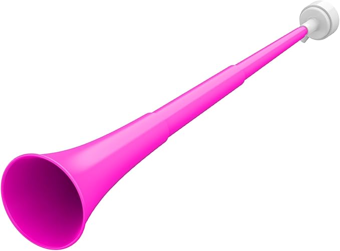 Collapsible Stadium Horn 24 Inch Vuvuzela Plastic Trumpet Blow Horns Noisemakers Loud Sound Soccer Cheer Horn for Sporting Events Graduation Games School Party Supplies Favors Accessories