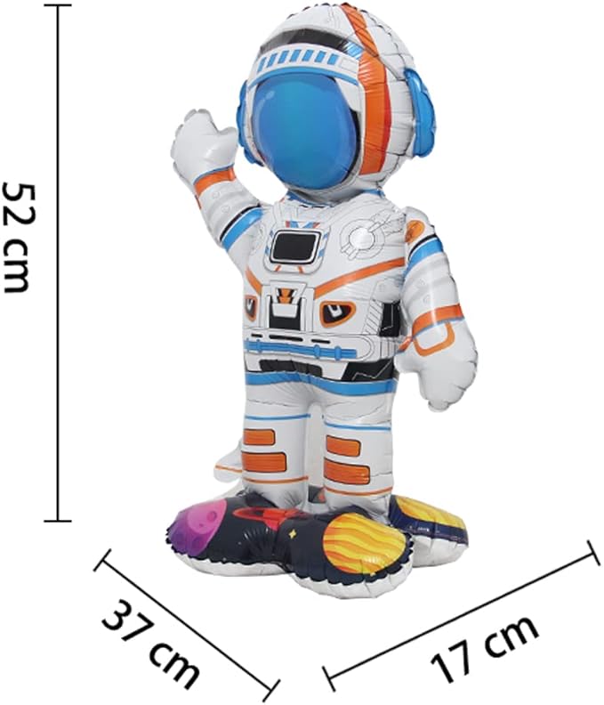 Inflatable Spaceman Astronaut Balloons Base Standing Foil Balloon Boys Space Theme Birthday Party Kids Inflatable Rocket Toys Decor (Base Astronaut)
