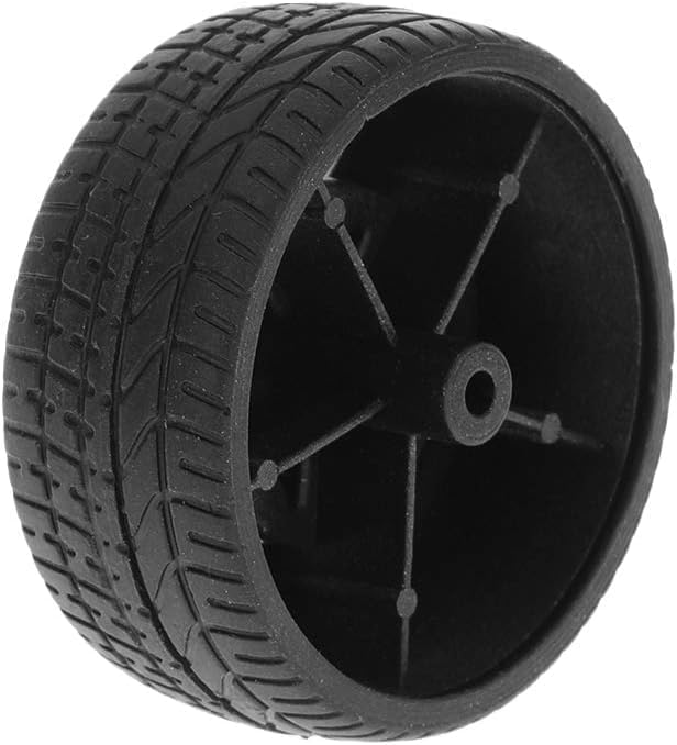 4Pcs Black Tires, 48mm Simulation Rubber Wheel Tire Wheel Toy Model DIY RC Spare Parts Easy Installation,Tire and Wheel Sets, Remote and App Controlled Vehicles and Parts,Sets