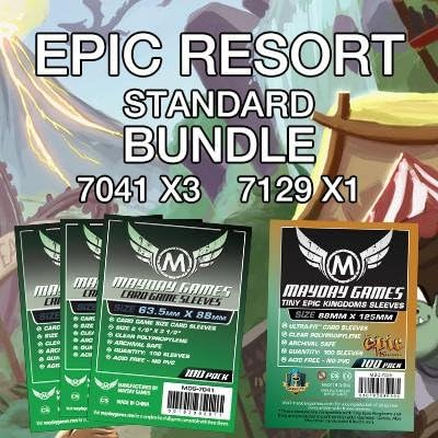 Mayday Games Epic Resort Game Accessory- Standard Card Sleeve Bundle