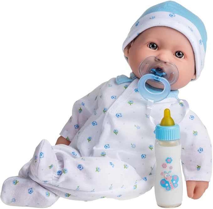 JC Toys, La Baby 16-inch Blue Washable Soft Body Boy Baby Doll with Accessories - For Children 12 Months and older, Designed by Berenguer