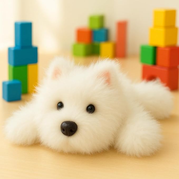Adorable Westie Stuffed Animal Soft Plush Westie Dog Plush Toy Cute Birthday Gifts for Kids Adults