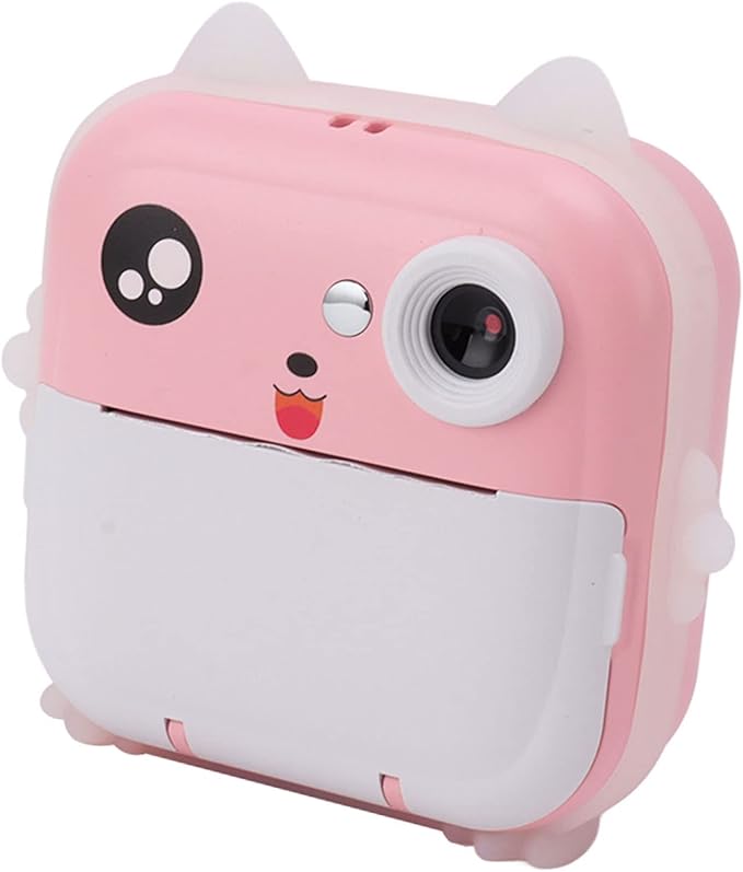 Digital Print Camera for Kids, 1080P Instant Camera for Children, Kids Camcorder Toddler Camera with Print Paper, Support Automatic Focus (Pink)