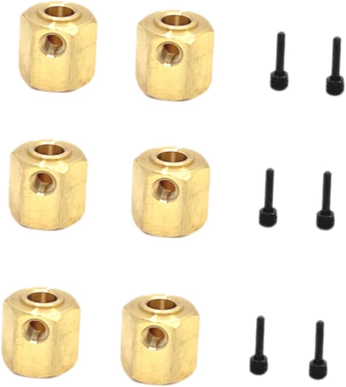 RC Car Wheel Hexes Remote Control Car Widened Combiner Remote Controlled Vehicles Accessories, Replacement Drive Adapter, 6x6 No Output Shaft
