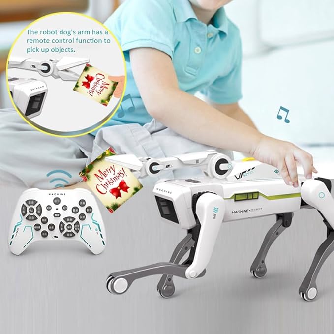 8008 Robot Dog,Smart Dog,Robotic Puppy,AI Dog,Remote Control Pick-Up,Voice Blessings,Programmable Actions,Fun Interactive Toy,Best Gift for Kids & Adults