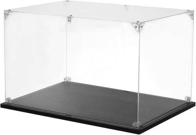 MECCANIXITY Acrylic Display Case, 10''x14''x4'' Clear Display Box Assemble Dustproof Display Box Storage Organizer for Collectibles Action Figures