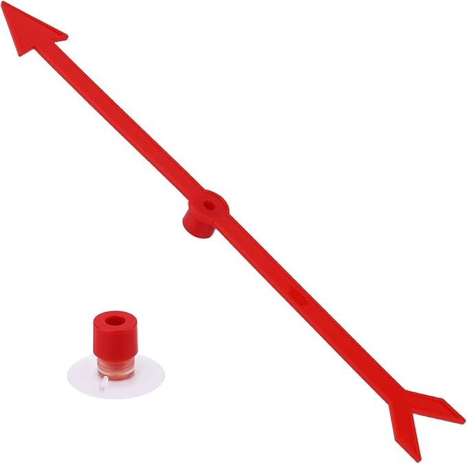 Large Arrow Spinner, Red Wind Spinner with Suction Cup, Durable Plastic and PVC, Classroom and Party Games Accessory