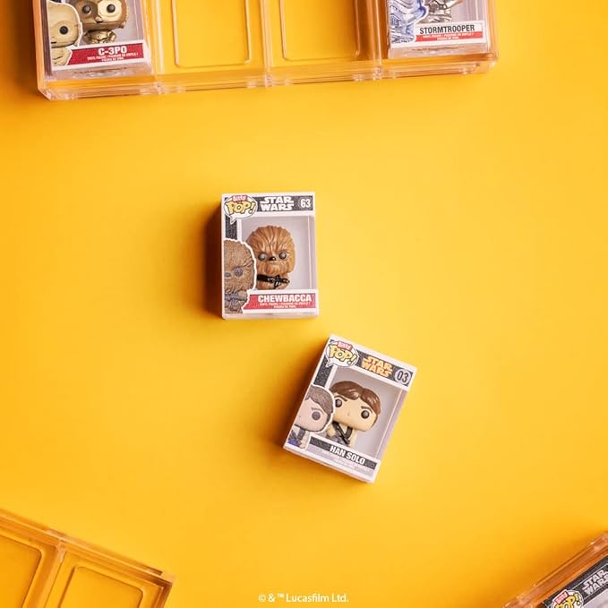Funko Bitty POP! Star Wars - Luke, 4-Pack - Luke Skywalker, OBI-Wan Kenobi, Jawa and A Surprise Mystery Mini Figure - 0.9 Inch (2.2 Cm) Collectable - Stackable Display Shelf Included - Gift Idea