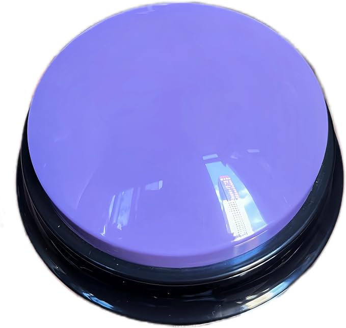 Dog Talk Buttons Voice Recording Button for Communication and Pet Training 30-Second Record & Playback Talking Button for Study, Office, Family, and Kids (Purple, one)