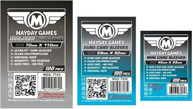 Mayday Games Trickerion: Legends of Illusion Game Accessory -Standard Compatible Card Sleeve Bundle