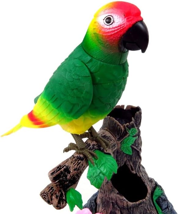 Whimsical Creations - Electronic Pet Novelty Toy Realisitc Looking Talking Parrot