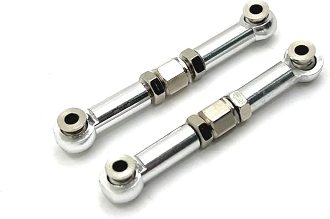 Remote Control Car Accessories Fit for MJX H6 16207 16208 16209 16210 RC Car Parts Metal Upgrading and Modification Steering Rod(Silver)