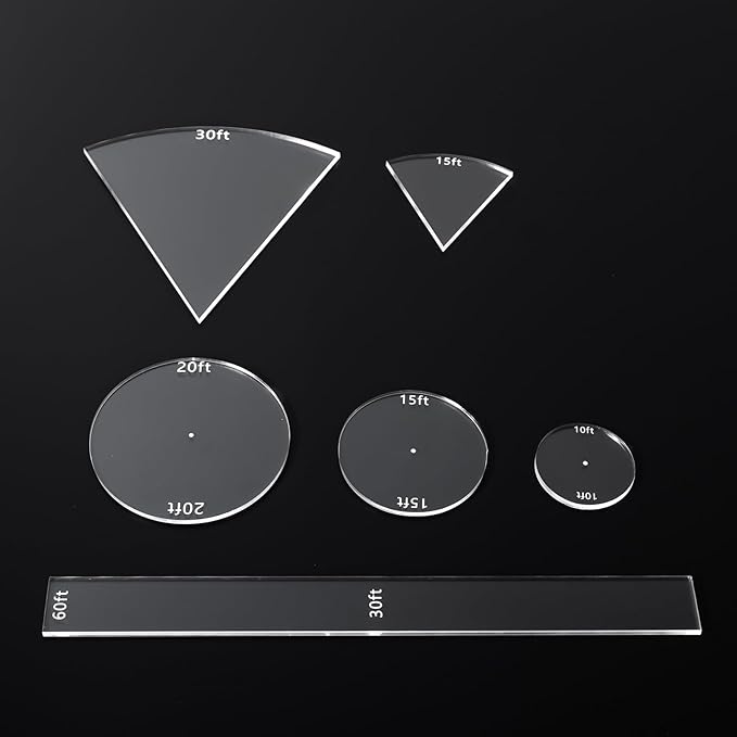 Kalami 6 Pcs Spell AOE Damage Template for DND, Clear Acrylic Area of Effect Spell Templates for DND 5e, Perfect Game Accessories for DM