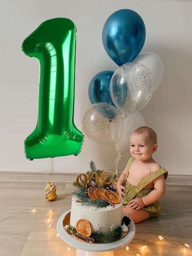 40 Inch Number 8 Balloon, Dark Green 8 18 28 80 Birthday Balloons for Men Boys, 8th Birthday Decorations Party Supplies, Wedding, Graduations