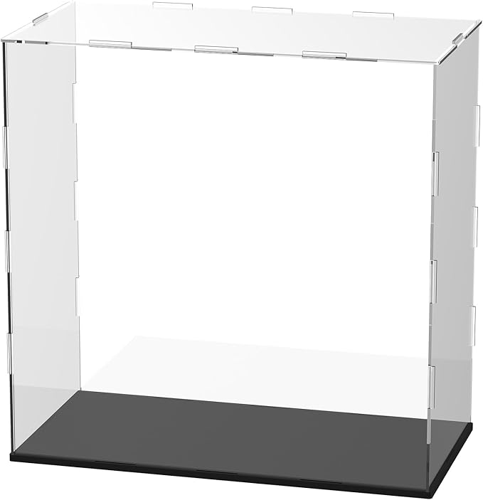 Clear Acrylic Display Case, 12 x 6 x 12 Inch Assemble Clear Acrylic Display Box Dustproof for Action Figures/Model/Statues/Collectibles/Doll/Toys/Home Storage