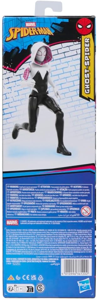 SPIDER-MAN Marvel Titan Series Ghost-Spider Action Figure, 12-Inch-Scale (30 cm) Super Hero Toys for Kids Ages 4+